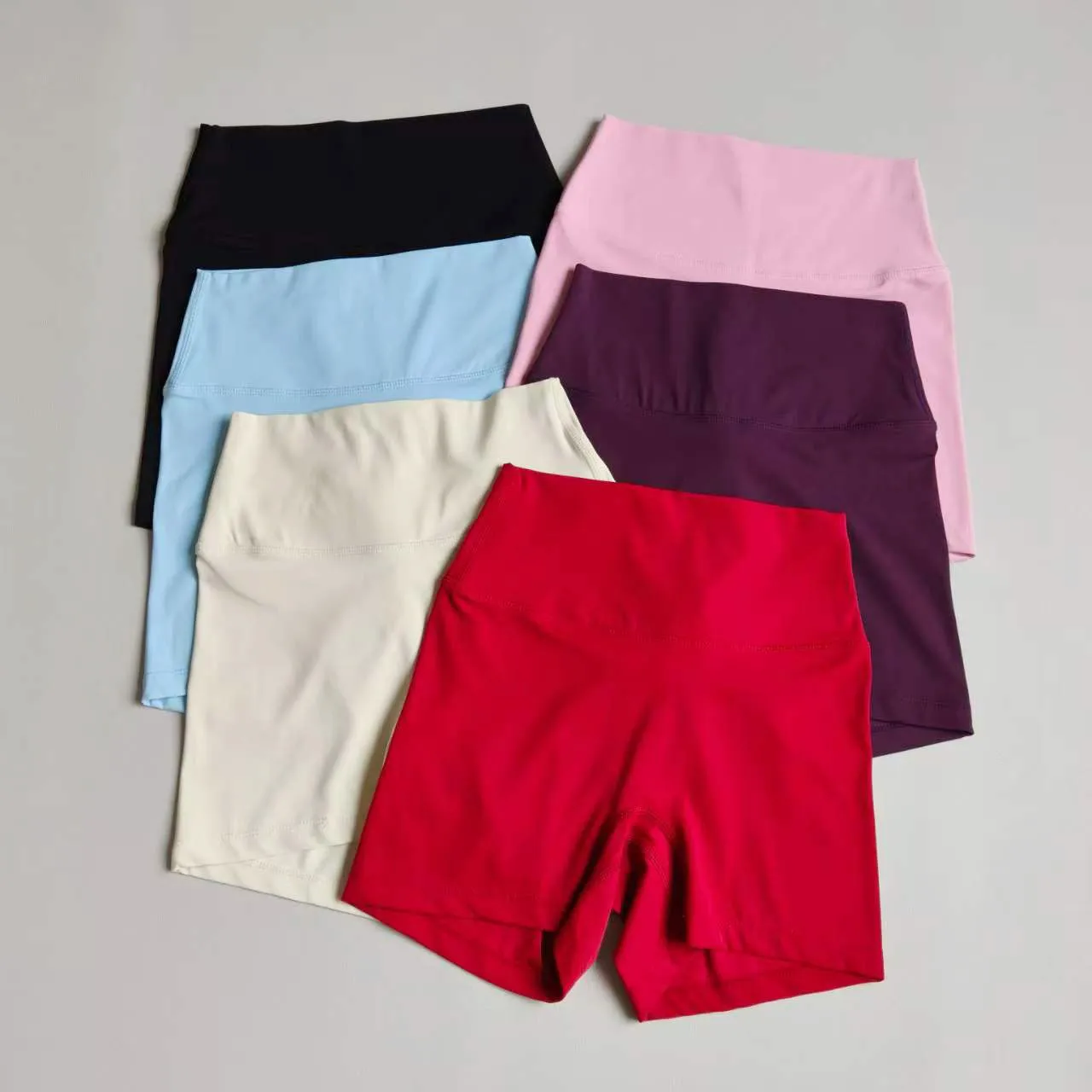 High-Waisted Nude Skin-Friendly Yoga Shorts Hip Lifting Tigh