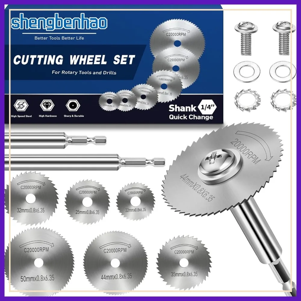 

Inside Pipe Cutter for PVC Pipe, Impact Connect Inside PVC Pipe Cutter, 6Pcs HSS Saw Blades with 2Pcs 1/4 Inch Hex Shank