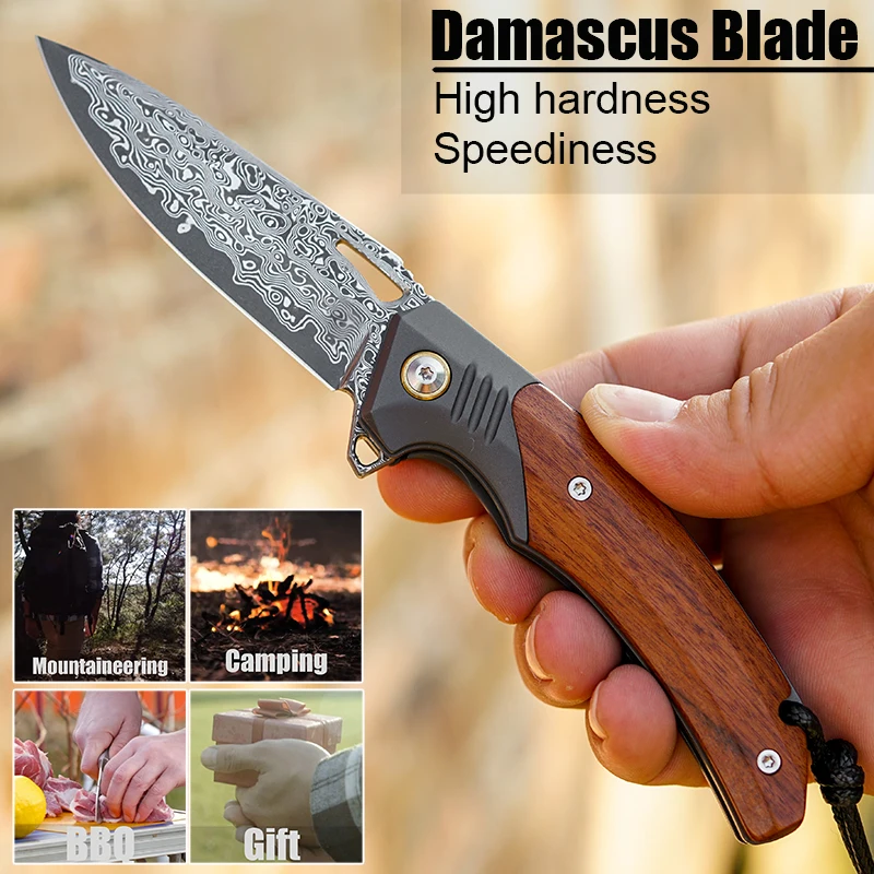 VNLA VG-10 острый складной нож из дамасской стали, острый складной нож для кемпинга, выживания, пешего туризма, рыбалки, карманный зажим, инструмент EDC, подарочный нож