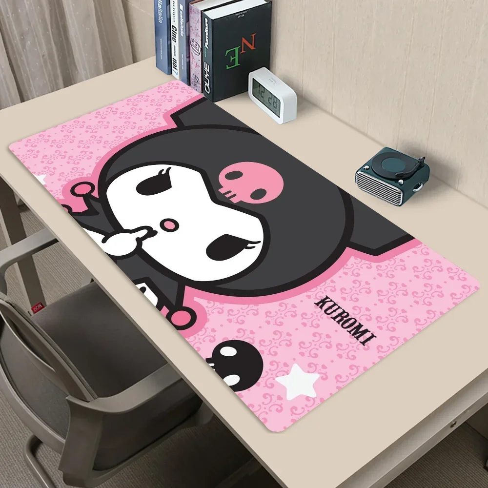 لوحة ماوس لطيفة من S-Sanrio K-kuromi وصلت حديثًا لوحة ماوس ألعاب كبيرة L XL XXL مقاس لوحة ماوس ألعاب لحصيرة لوحات المفاتيح