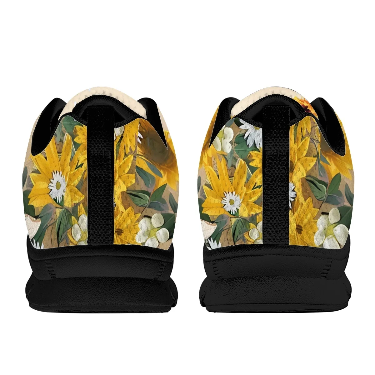 INSTANTARTS Cute Sunflower Little Pig Design Casual Sneakers Non-Slip Sport Shoes Comfort Shockproof Walking Flats for Women Hot