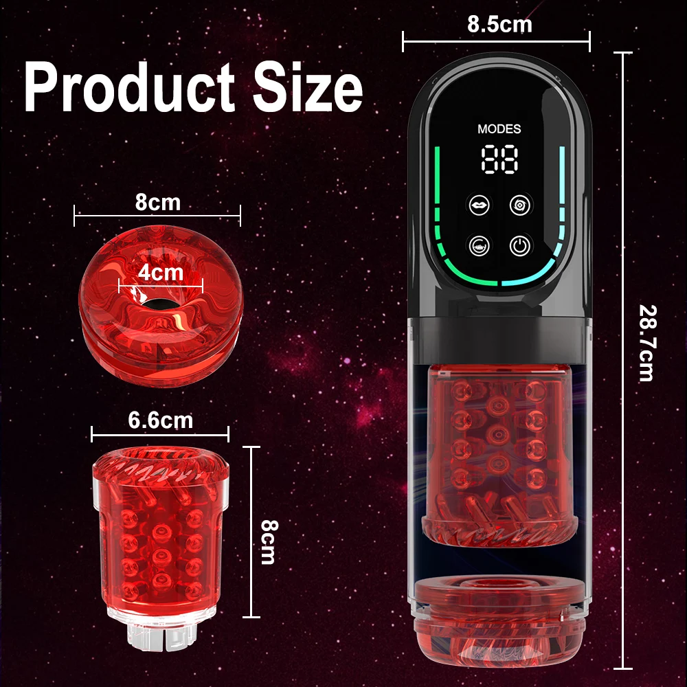 LCD Penis Pump Pocket Pussy Male Masturbator Vacuum Pump Thrusting Rotating Vibrating Sucking 3D Stroker Sex Toys for Man image 5