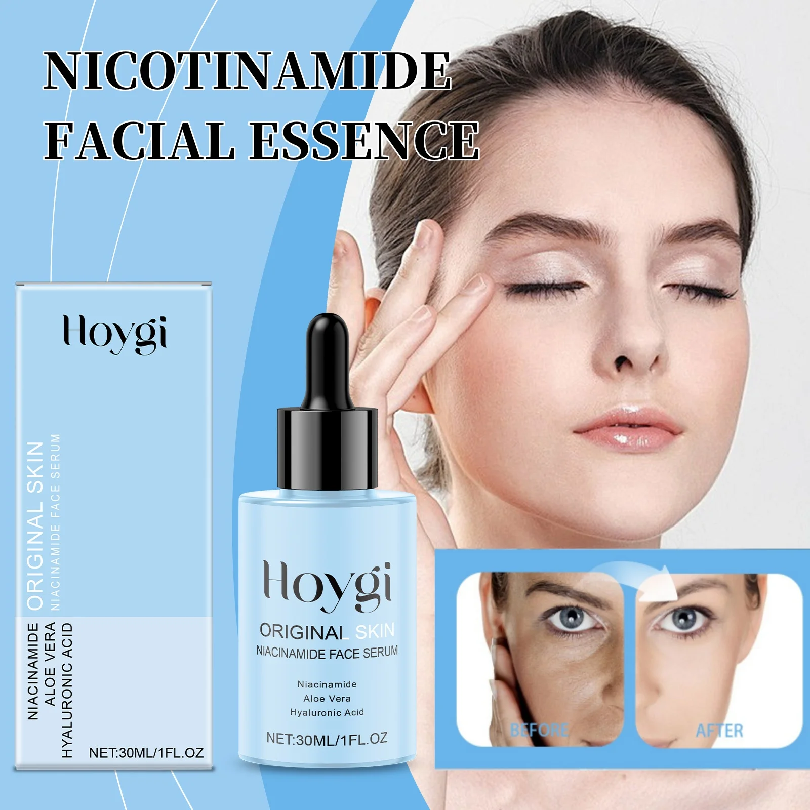 

Niacinamide Facial Anti-aging Essence Nourishes and Repairs Skin,Improve Dull Skin Tone Anti-aging Essence for Sensitive Skin