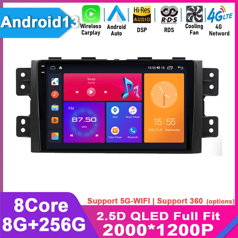 

For Kia Borrego Mohave 2008 - 2012 Android 13 Car Radio Video Player Auto BT Multimedia GPS DSP Stereo No 2din DVD Carplay