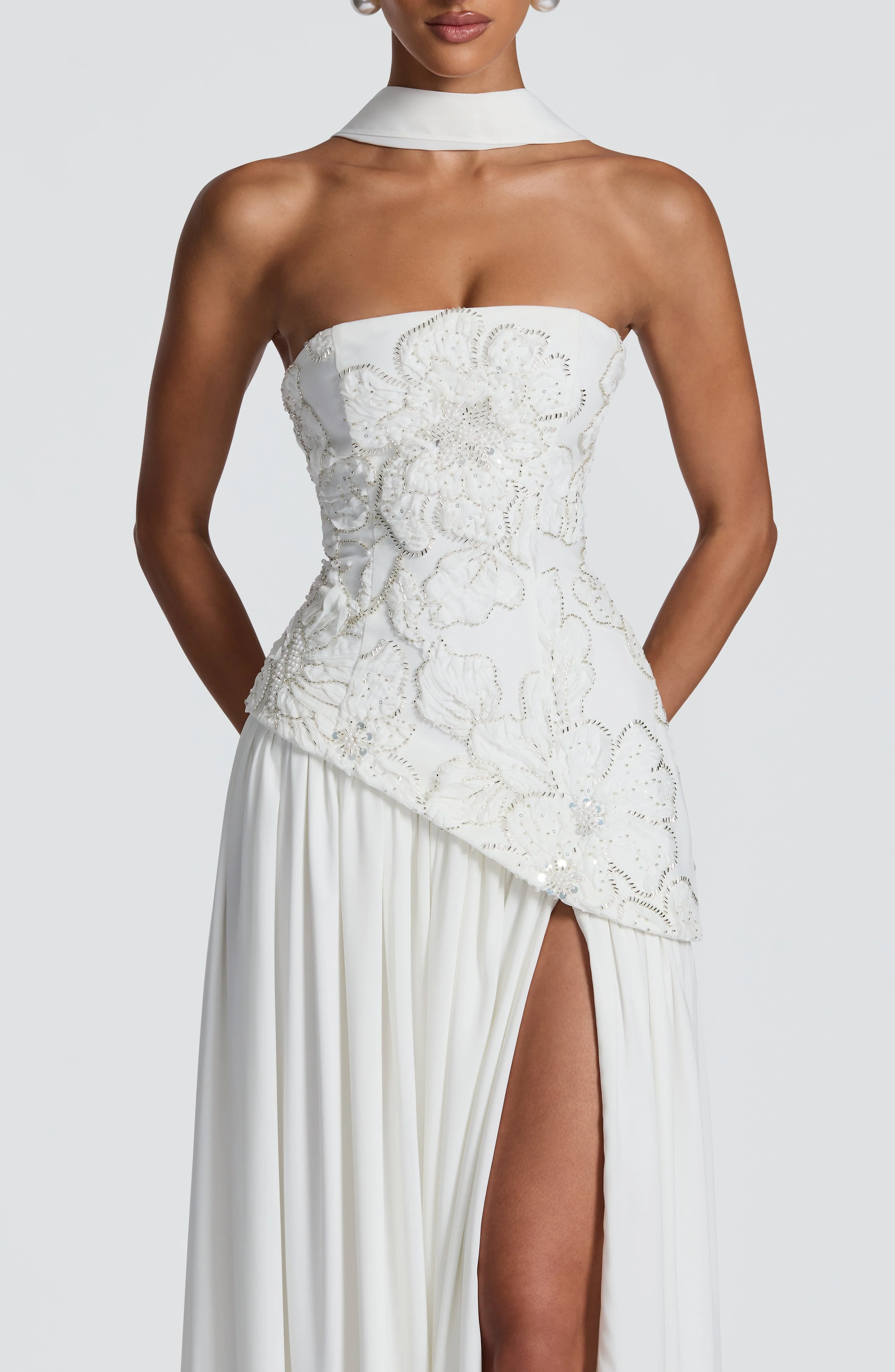 Elegant Tube Top Corset Long D - Embroidery Pashmina recension och pris