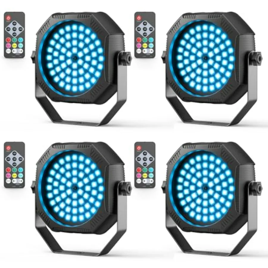 

Battery Powered Stage Lights Rechargeable Strobe Lights USB Powered Auto Sound Activated Control 30W RGB LED Wireless Uplights