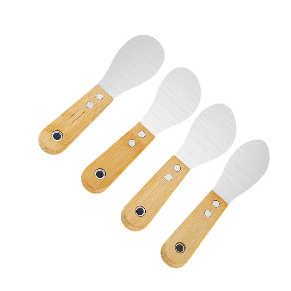 4pcs Non-Marking Exterior Wall Scraper Extra-Thick Stainless Steel Trowel Bricklayer Construction Cleaning Putty Shovel Tool