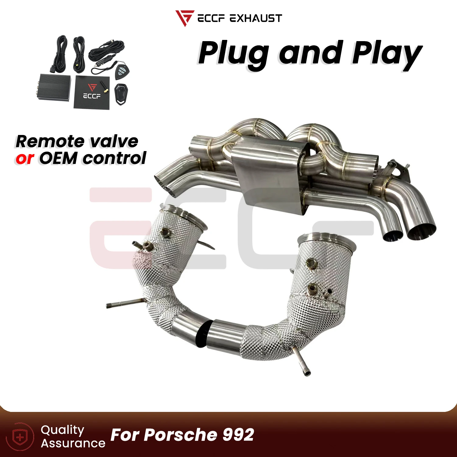 Sporty Stainless steel Complete exhaust system For Porsche 992 Aggressive Exhaust Sound Plug and Play Performance Upgrade