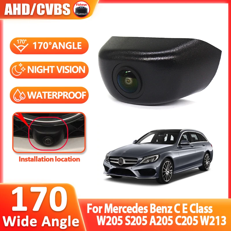 High Quality 170° AHD Car Front View Grille Camera For Mercedes Benz C E Class W205 S205 A205 C205 W213 Waterproof Night Vision