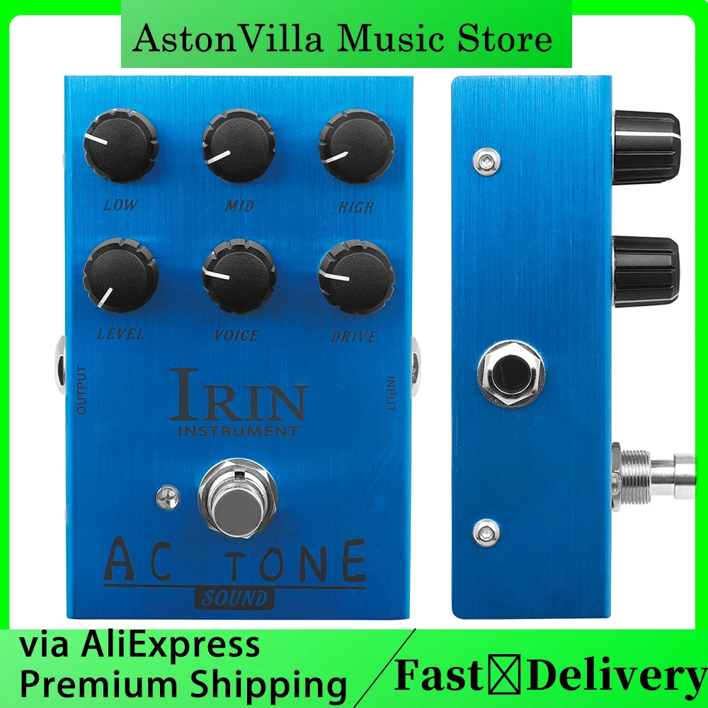 AC Tone Overdrive Pedal 3-band EQ Voice Knob Warm Natural British Rock Sound Guitar Accessories
