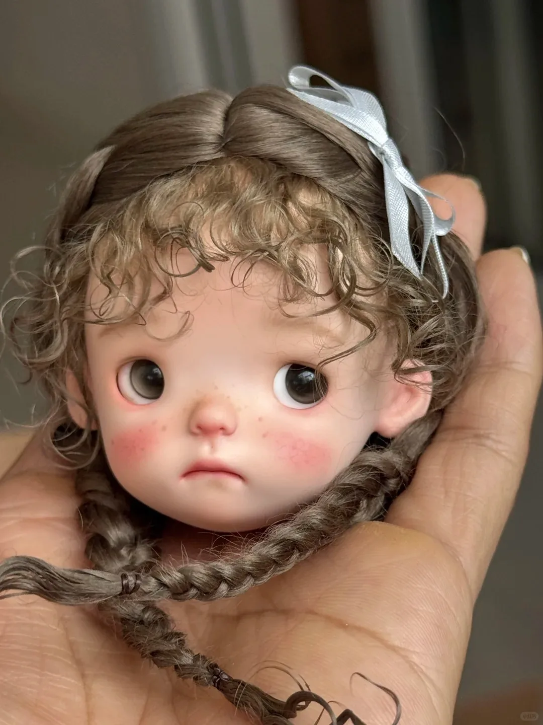 Amber 1/6 SD BJD Doll xiaop  doudou Head Cute Beautiful Girl Resin Toy Gift Just the Head High  Just head makeup
