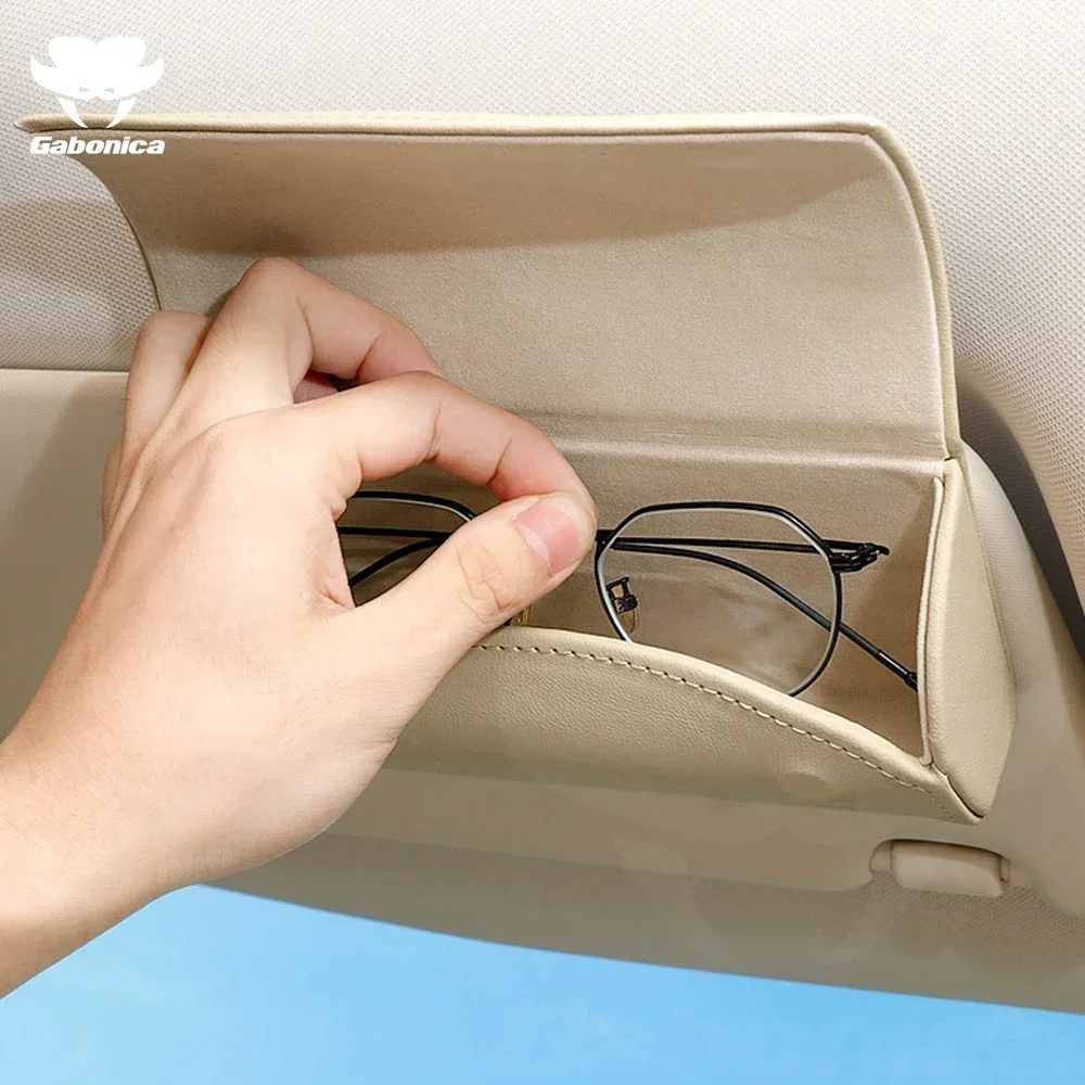 New Car Glasses Case Sun Visor Glasses Holder Sunglasses Storage Box For VW Volkswagen T-Roc TROC Car Auto Interior Accessories