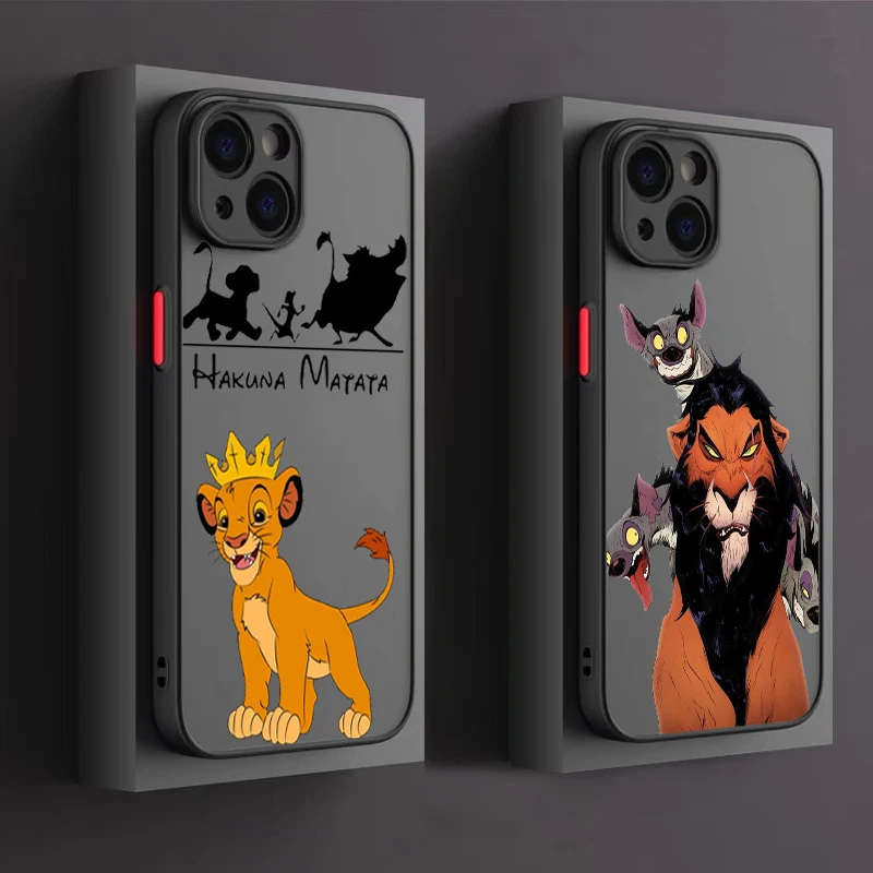 The Lion King Simba Phone Case For Apple iPhone 15 14 13 12 11 XS Mini Pro Max 8 XR X Matte Frosted Translucent