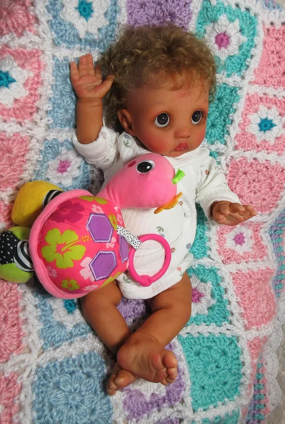 DLS 맞춤 제작 한정판 16인치 리본 베이비 피카, 손으로 뿌려진 곱슬머리 완성 인형, 다양한 드레스 포함