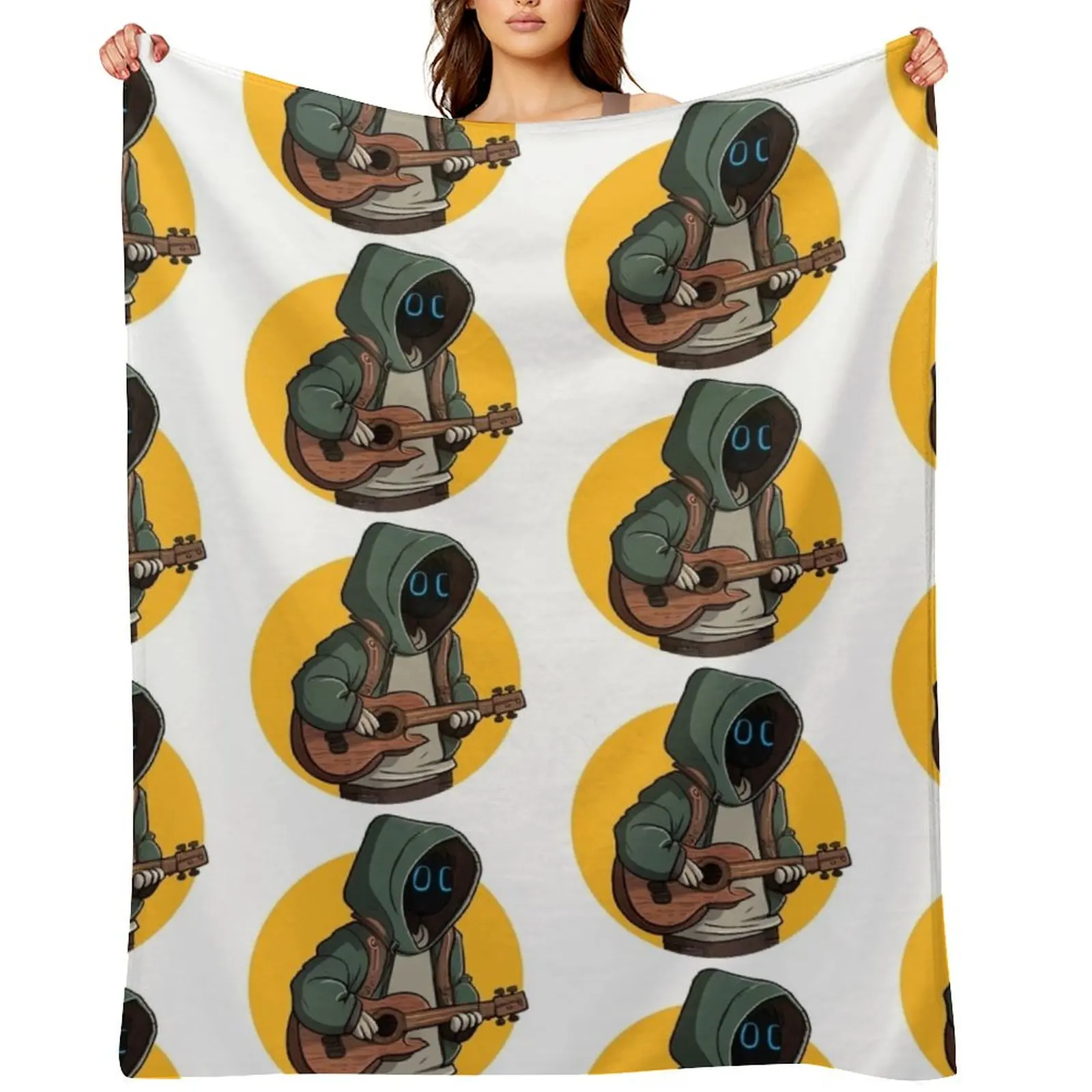 

Boy With Uke Fan Art Throw Blanket Warm christmas gifts For Baby Winter beds Blankets