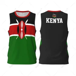 Kenya Flag Men Basketball Sports Jersey Running Fitness Multifunction Sleeveless tshirt Exclusive Custom Name Nunber