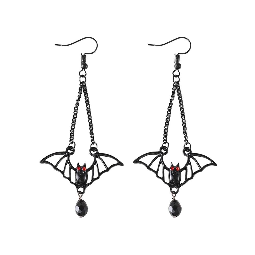

Vintage Gothic Vampire Bat Black Rose Earrings for Women 2025 Creative Holiday Party Personalized Jewelry Halloween Gifts