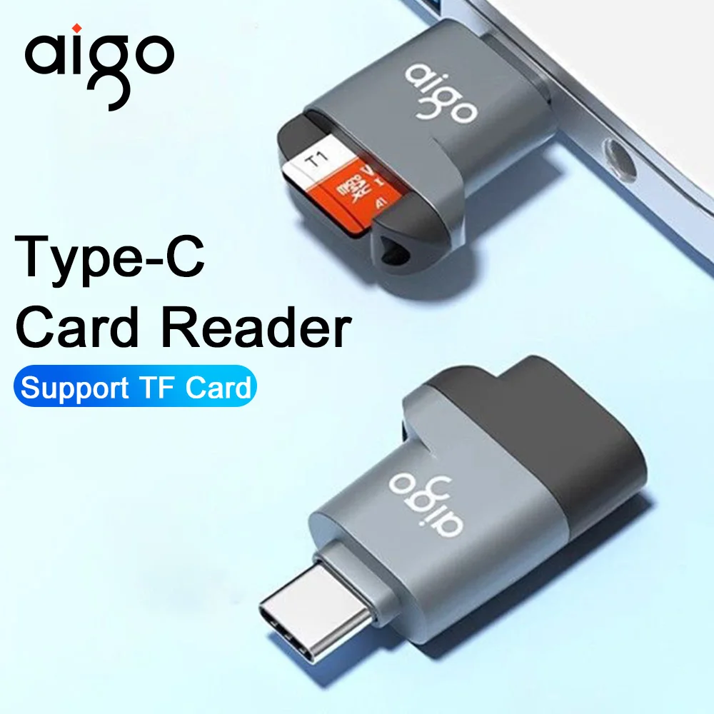 Aigo Type-C TF Card Reader USB3.0/2.0 High Speed Type C Memory Card Adapter USB-C to TF Card For PC Laptop Accessories Tablet