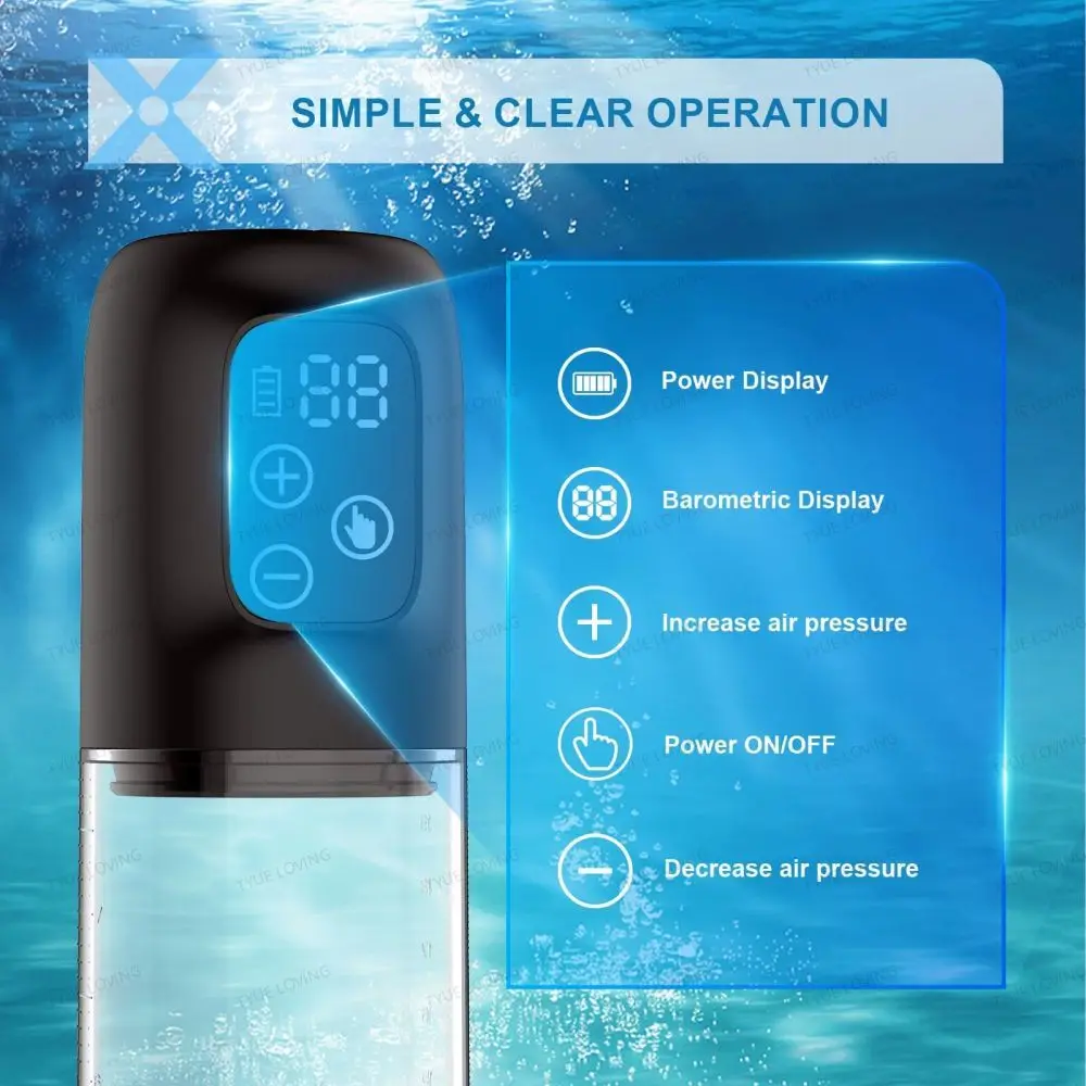 Men's Electric Vacuum Penis Pump - Boost Size, Enhance Sexual Health, Safe Device for Male Masturbation and Improved Experiences - Image 2