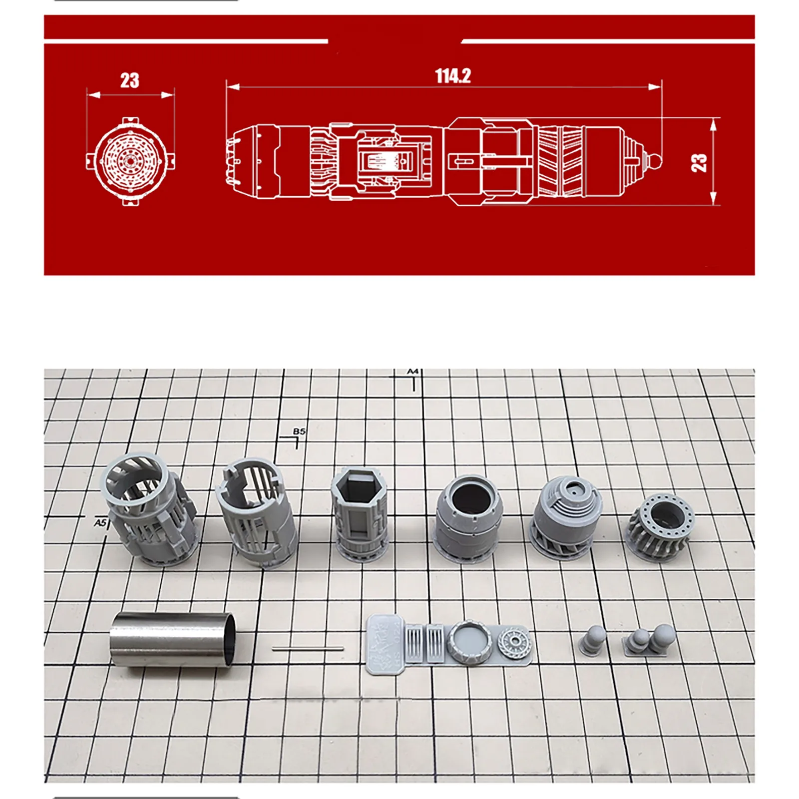 2Pcs/Set Fuel Tank Kit For Gundam HG 1/144 Nightingale Model Toys Accessory 3D Printed Fuel Rod For MG 1/100 Sazabi ver ka Model