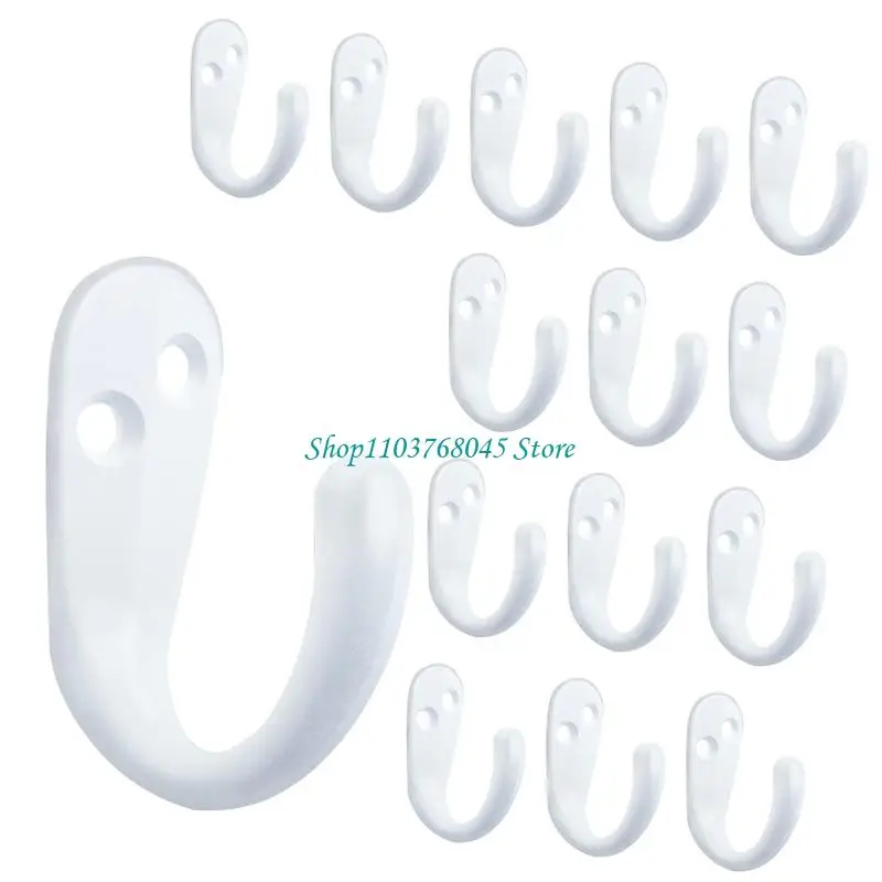 R53F Pack of 20 Multipurpose Wall Hook Heavy Duty Waterproof Rustproof Zinc Alloy Hangers for Home Storage Applications