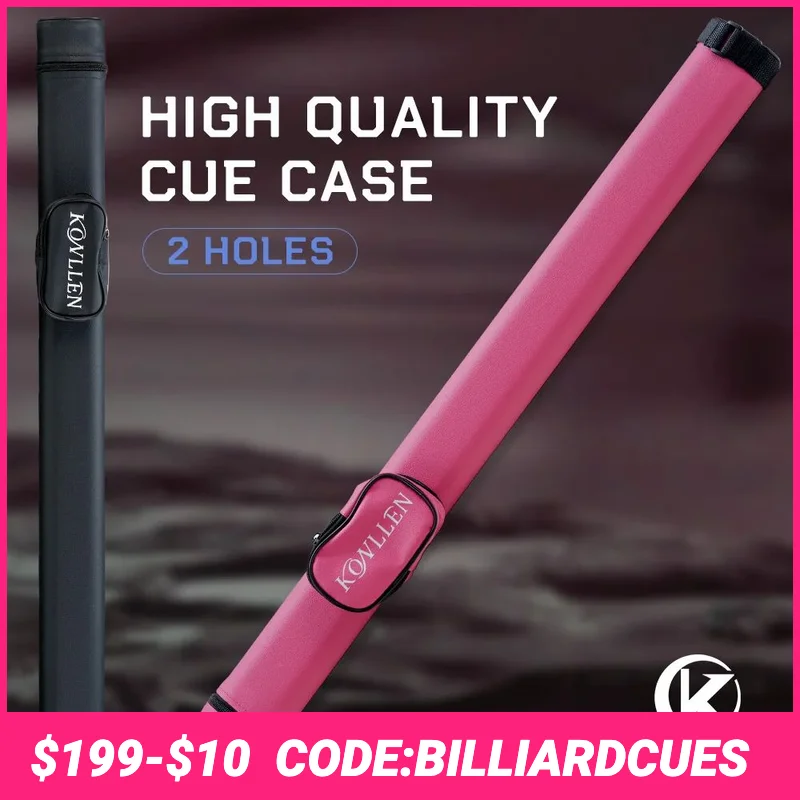 

KONLLEN Pool Cue Case with 1x1 PU Pool Stick Case Holds 2 holes Billiard Stick Large Capacity Carrying Cases