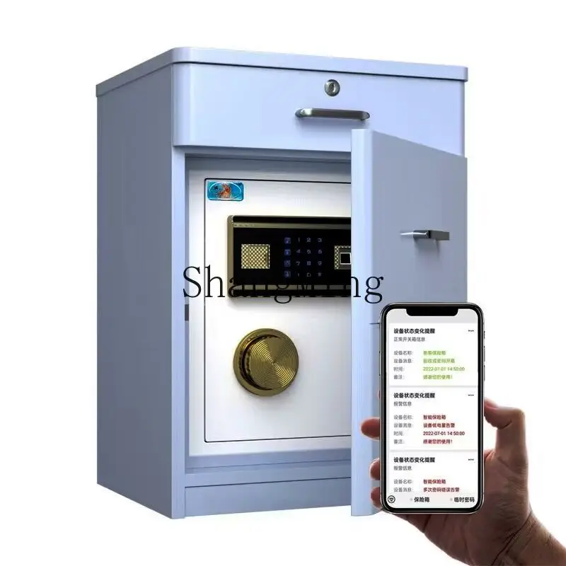 FG smart bedside table wireless charging fingerprint password multi-function simple modern hidden safe integrated