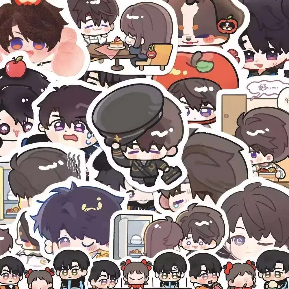 63 قطعة Q-نسخة الحب و Deepspace Caleb ملصقات مقاومة للماء DIY بها بنفسك الهاتف سكيت دفتر الكمبيوتر المحمول الغيتار دراجة نارية سطح المكتب