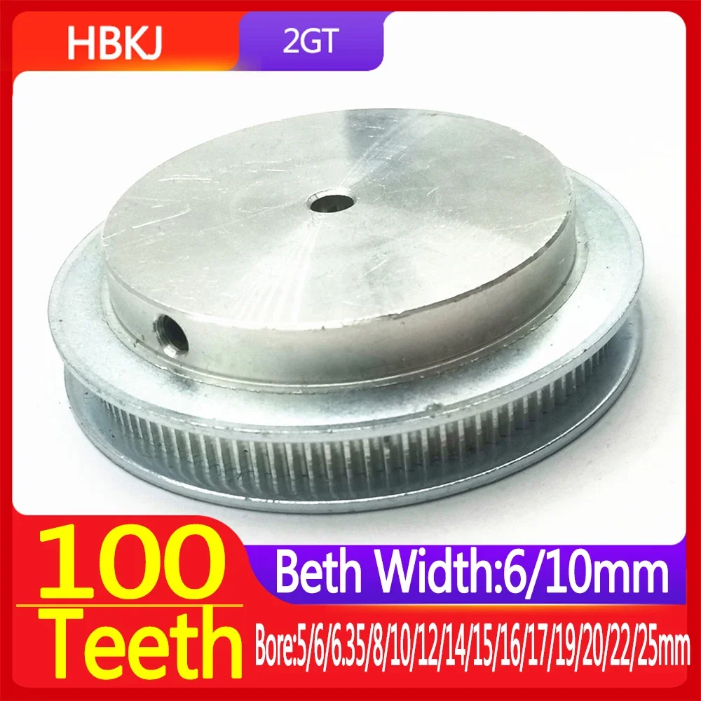 

100 Teeth 2GT Timing Bore5/6/8/10/12/14/15/16/17/19/20/22/25 Belt Width 6mm 10mm For 3D Printer Parts