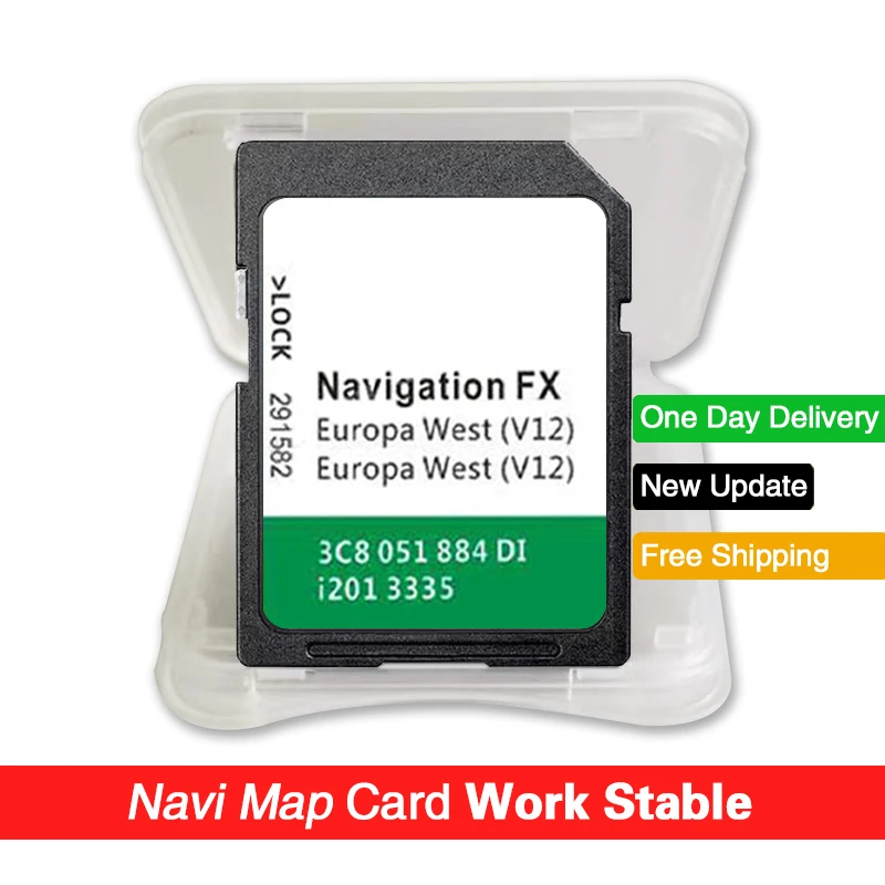 

FX V12 West Sat Nav Update Map Version RNS310 Map SD Card with Free Antifog Flim