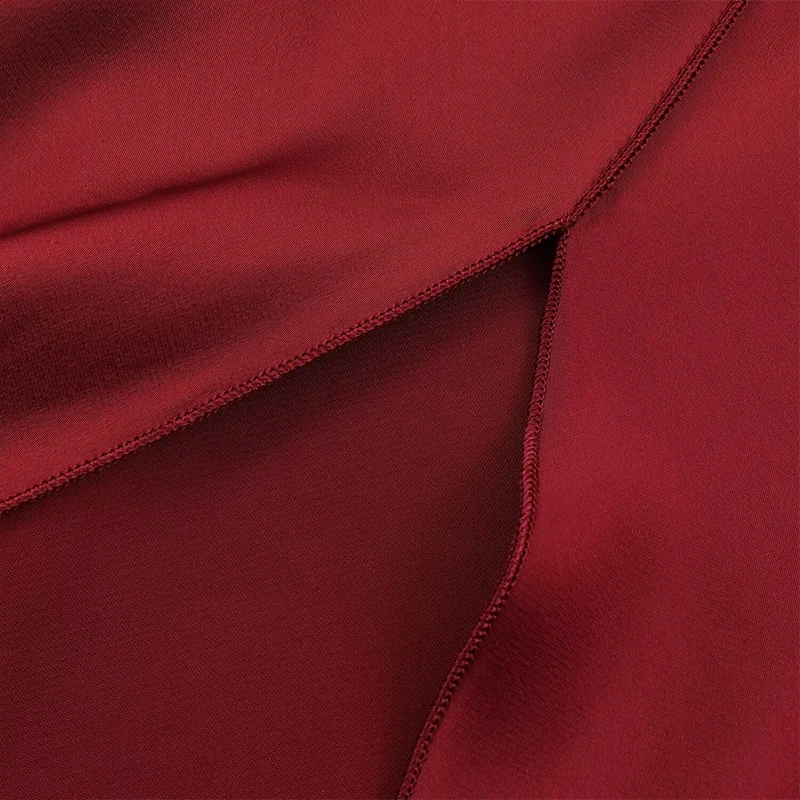 Robe femme 2025 nouveautés printemps rouge Satin Texture robe à bretelles mode élégante Chic femmes robe mince