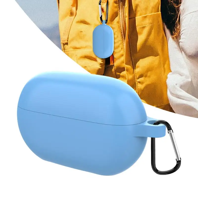 Wireless Earbuds Protective Cover Anti-Scratch Charging Case With Carabiner Earbuds Shell Earphone Protective Case