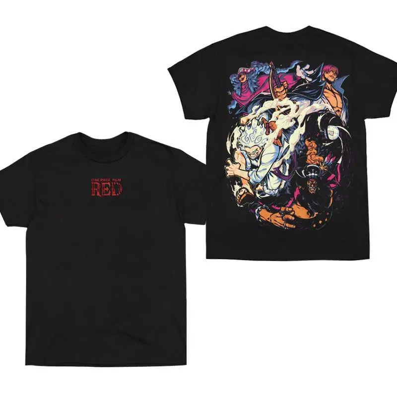 Camiseta holgada informal de moda "One Piece" de manga corta disfraz de costura circundante animación Luffy Zorro Solo Longda