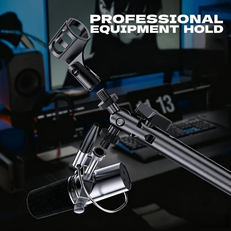 Desktop-Mikrofonständer, flexibler Halter mit 360 Grad drehbarem Mikrofonarm M76A – Detail 1