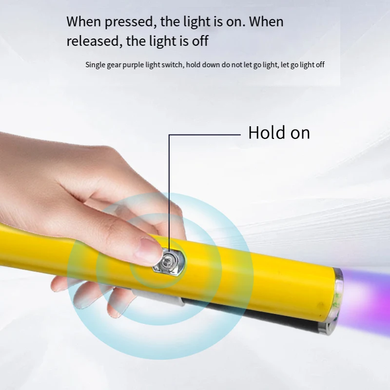 Pen light 365nm purple light vegetable detection, banknote anti-counterfeiting flashlight