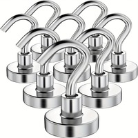 Strong Magnetic Multi-Purpose Hooks, Storage Hooks, Home, Kitchen, Bar, Key Storage Hooks, Bathroom Hangers, 10Pcs, E16