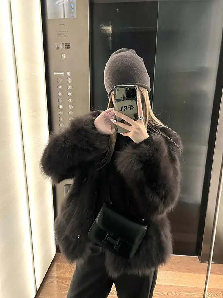 

Теплое женское пальто из меха ягненка, корейское пальто Sli, Jaet, маленький размер, прямая трубка, длинная све, на одной пуговице