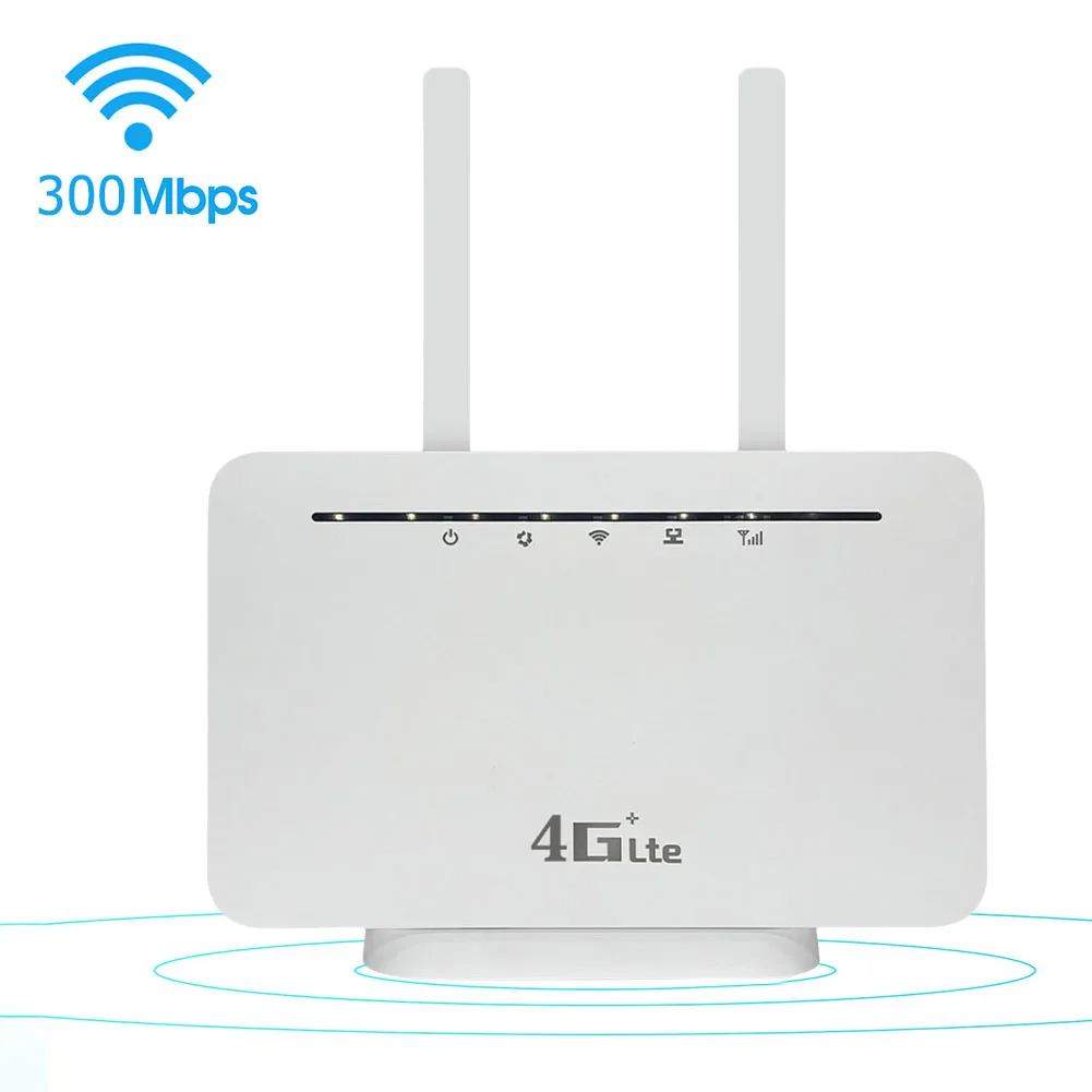 

High-Speed Wireless Modem with Sim Card Slot External Antenna Router 300Mbps 4G LTE CPE Router for Home Office Work