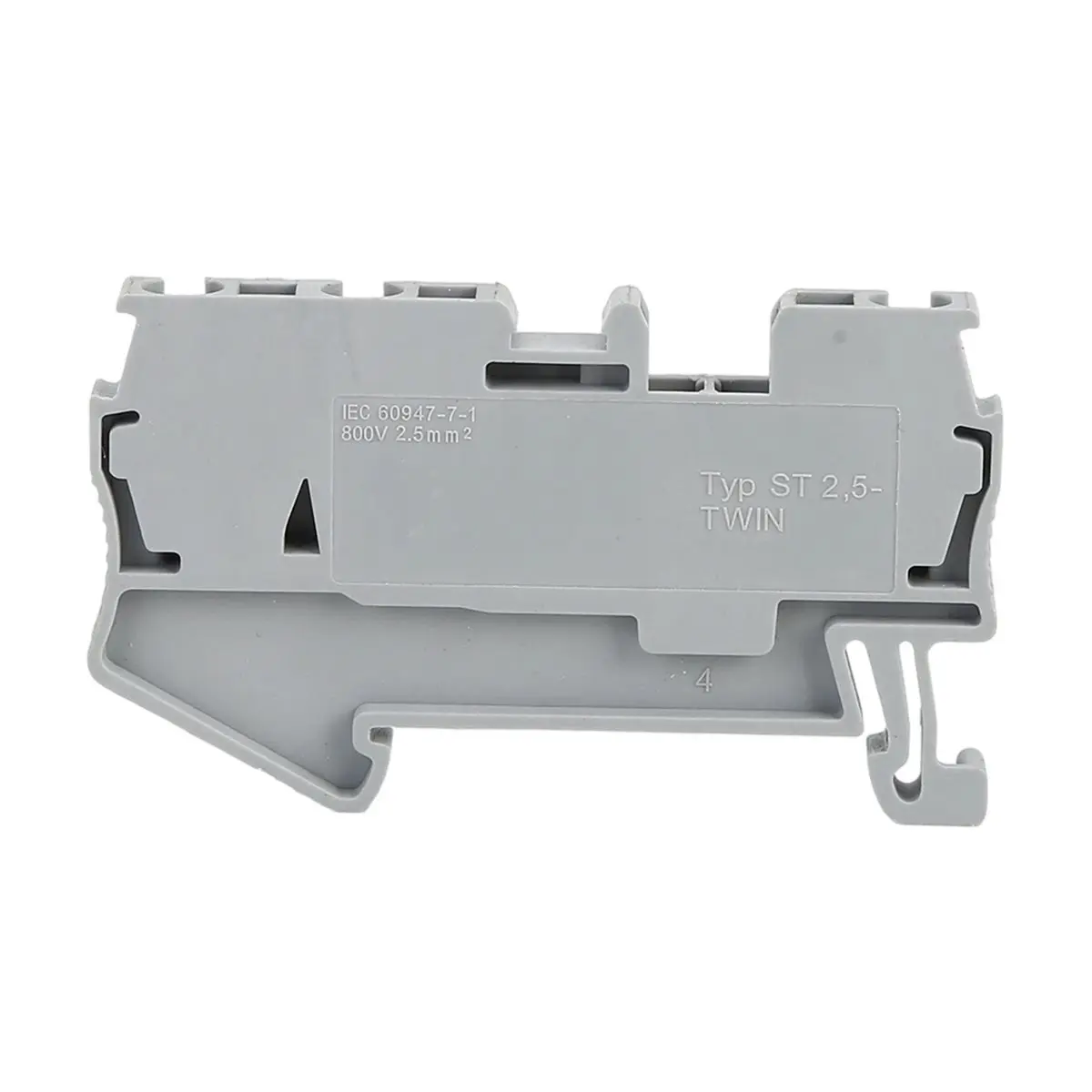 100Pcs ST2.5-TWIN Spring-Cage Connection 3-Conductor 2.5TW TWIN Plug Wire Din Rail Terminal Block