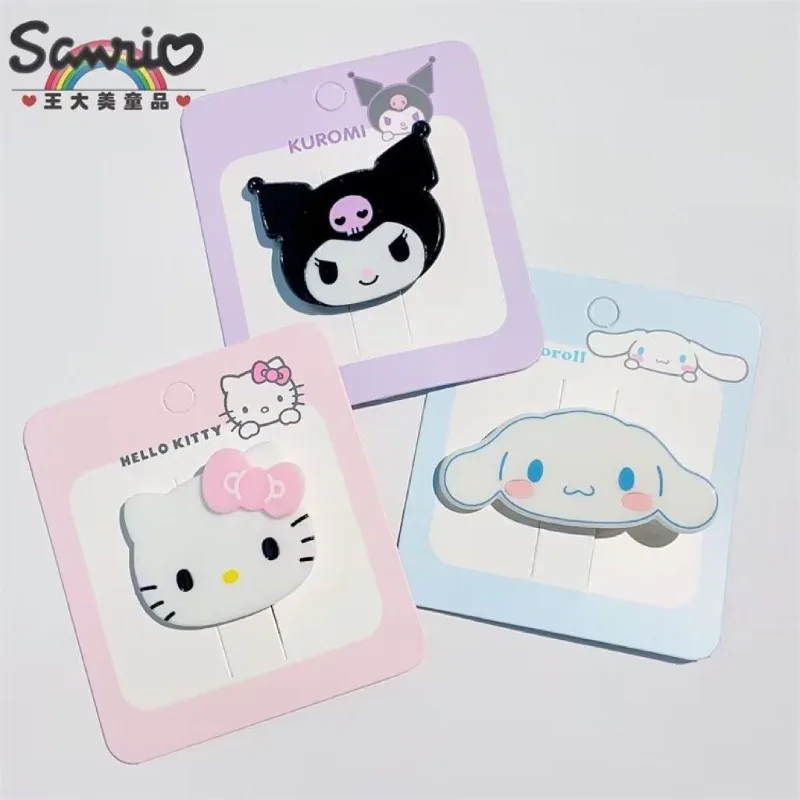 Sanrio kawaii prawdziwa Hello Kitty Kuromi Cinnamoroll spinka do włosów słodka boczny zacisk dziewczynka cartoon cartoon prążki grzywka spinka