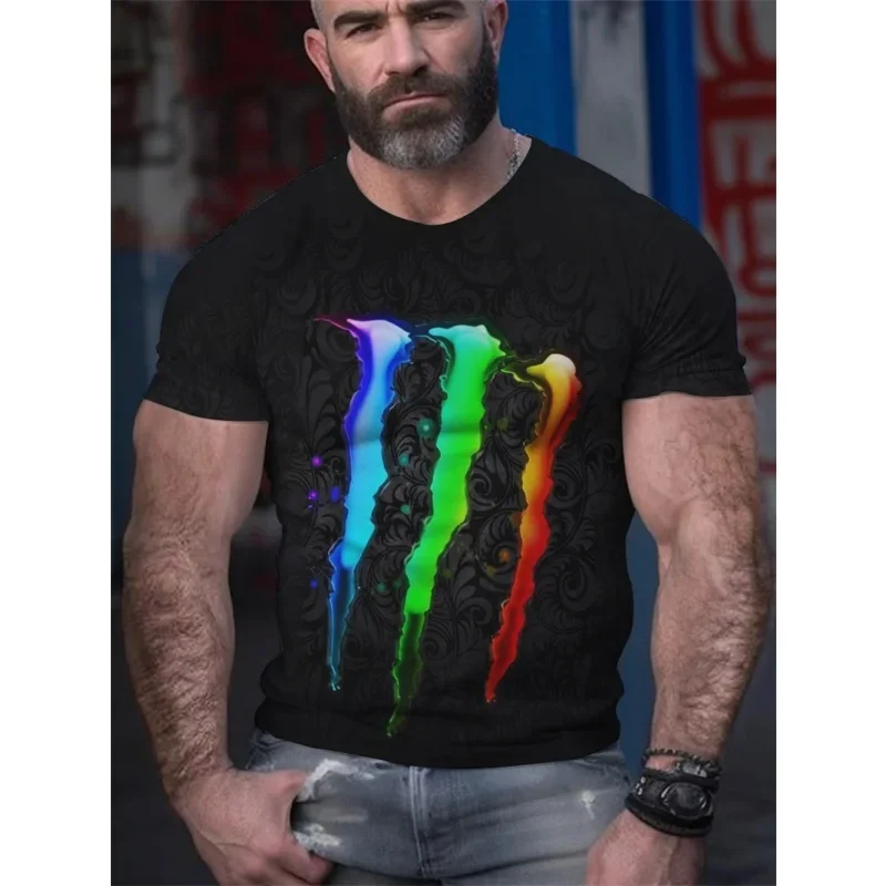 Trendy Bear Seal Graphic T Shirt For Men Cute Cool Animals 3D Printed Tees Summer Fashion Short Sleeve Tops Loose O-Neck T-Shirt