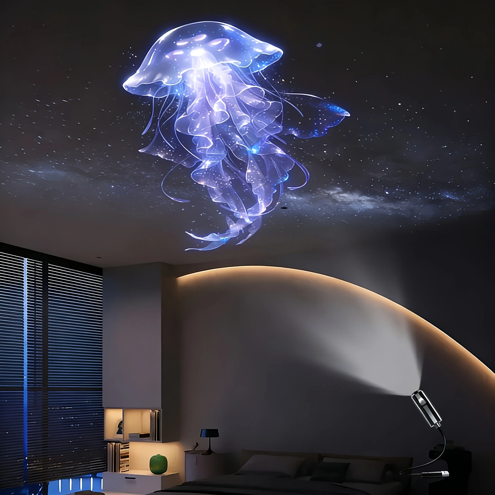 LED USB Projector Light 3/6pcs Projection Patterns- Adjustable Whale Butterfly Jellyfish Starfish Night Light Festival Gift