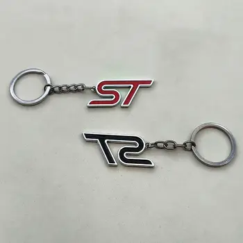 男女通用金屬車標誌鑰匙圈 ST 鑰匙鏈,適用於福特嘉年華、福斯、翼虎、翼虎、探險家、S-Max ST 鑰匙鏈配件 10 最佳銷售 福特福克斯ST鑰匙扣 - №2
