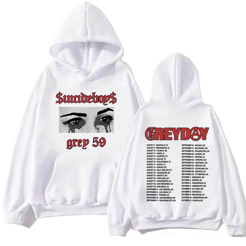 SuicideBoys G-59 Greyday Hoodie Harajuku Hip Hop Pullover Tops Sweatshirt Fans Gift