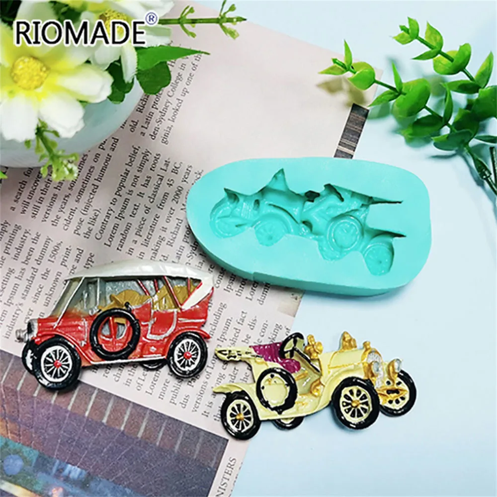 10 Style Vintage Car Silicone Fondant Molds Cake Decorating Tools Chocolate Polymer Clay Sugar Craft Kitchen Baking Mould