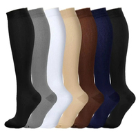 3/5/6/7 Pairs Compression Socks Medical Varicose Swelling Elastic Socks Men Women Gym Outdoor Running Rugby Hiking Sports Socks