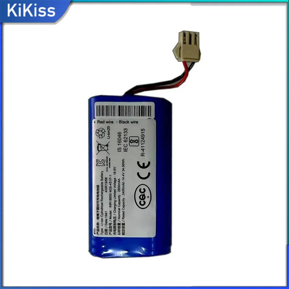 

High-Capacity INR18650 M26-4S1P-1 Robotic Vacuum Cleaner Battery Premium Replacement 2600Mah For Ecovacs U2 Series DG500 CEN588