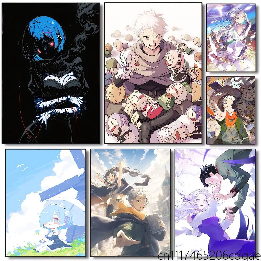 Anime R-ReZEROO Poster Art Print Anime Style Home Decor Ideal Gift Perfect Room Decor