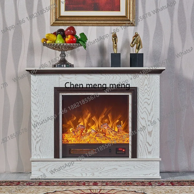 

European retro pastoral mantel decoration electronic fireplace living room porch heater