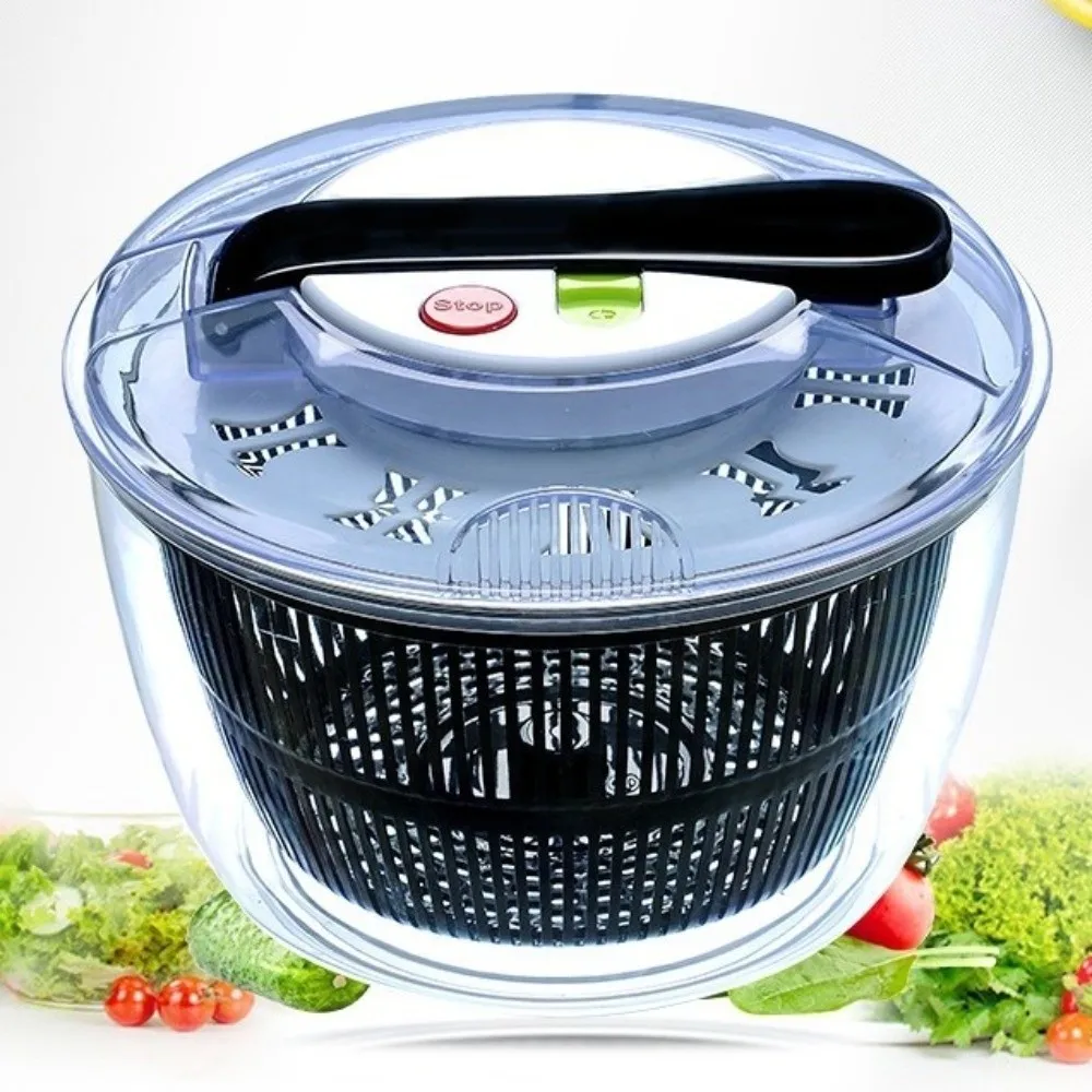 

3 L Capacity Vegetable Salad Spinner Quick Spin Household Vegetable Washer Press-type Salad Dryer Mixer Fruit Washing